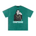 Snow Washed Oversized Cotton T-Shirt