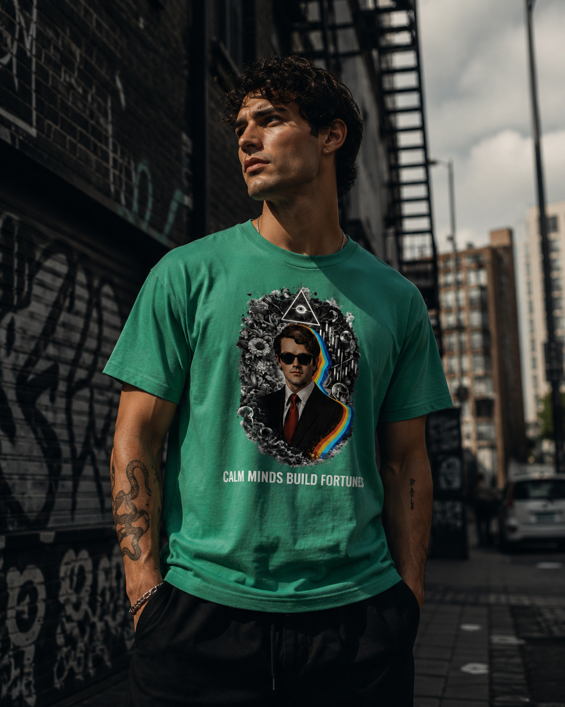 Snow Washed Oversized Cotton T-Shirt