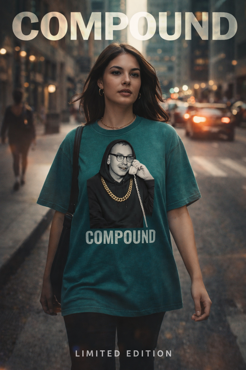 Snow Washed Oversized Cotton T-Shirt