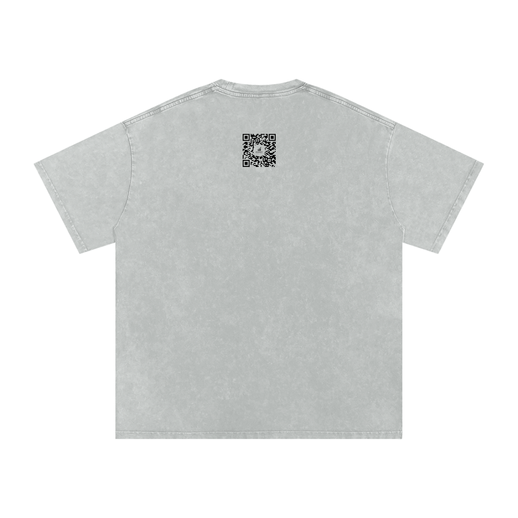 Snow Washed Oversized Cotton T-Shirt